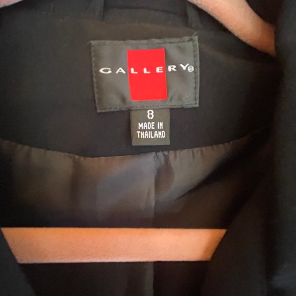 GALLERY BRAND BLACK ALL WEATHER DETACHABLE HOODED LONG COAT - Picture 2 of 9